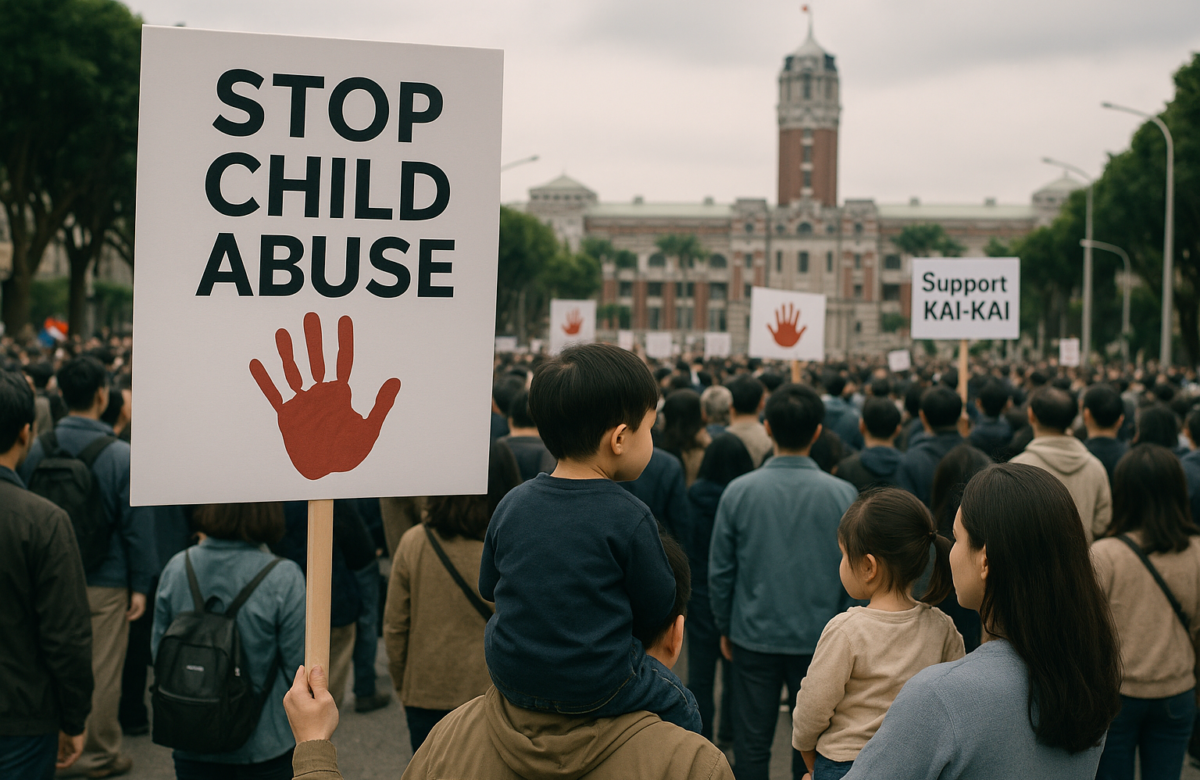 家暴受害者淚眼站上凱道，堅定支持剴剴：「每回想心底就刺痛！」